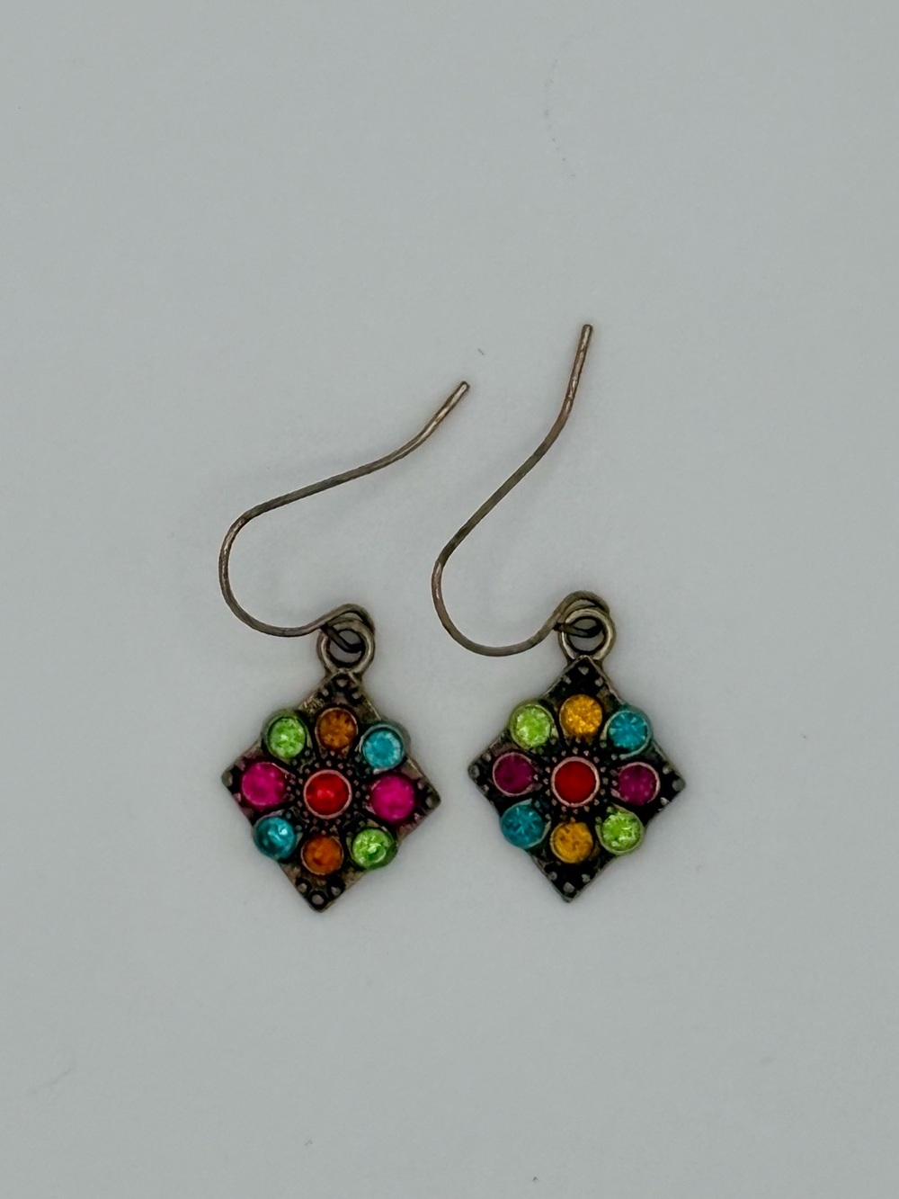 Multicolor Floral Cluster Drop Earrings - Women Jewelry